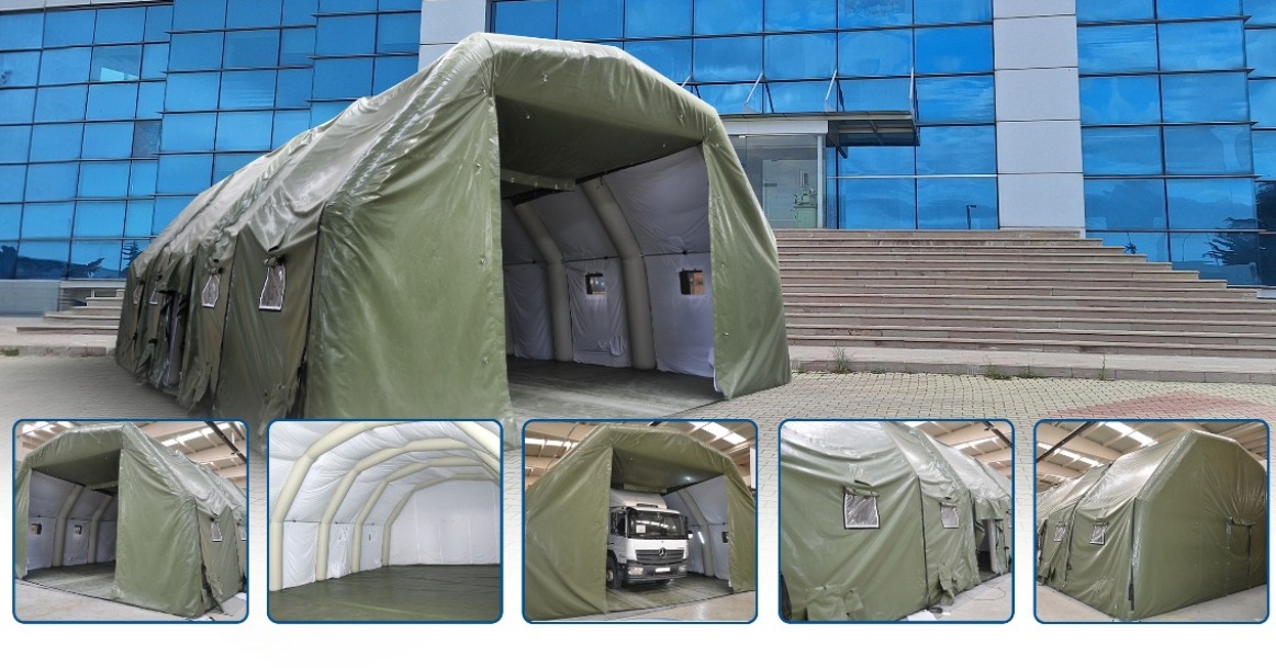 Aufblasbares modulares Hangarzelt